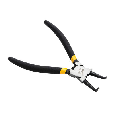 Sulenktos vidinės žiedinės replės 7" Deli Tools EDL0343 (juodos