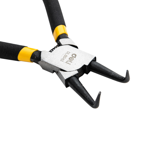 Sulenktos vidinės žiedinės replės 7" Deli Tools EDL0343 (juodos