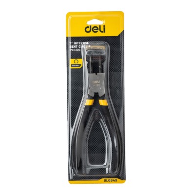 Sulenktos vidinės žiedinės replės 7" Deli Tools EDL0343 (juodos