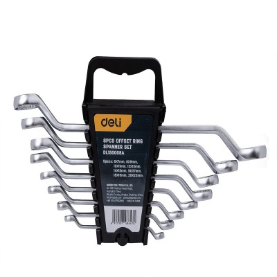 Dvigubų dėžinių veržliarakčių rinkiniai 8 vnt. Deli Tools