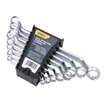 Dvigubų dėžinių veržliarakčių rinkiniai 8 vnt. Deli Tools