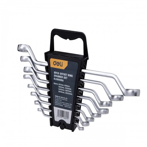 Dvigubų dėžinių veržliarakčių rinkiniai 8 vnt. Deli Tools