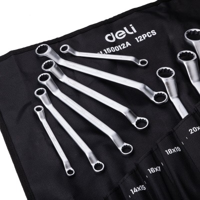 Dvigubų dėžutinių veržliarakčių rinkiniai 12 vnt. Deli Tools