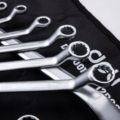Dvigubų dėžutinių veržliarakčių rinkiniai 12 vnt. Deli Tools