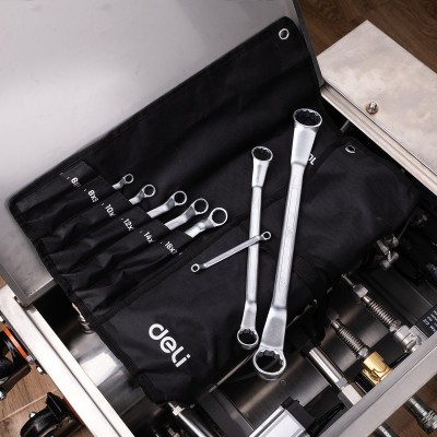 Dvigubų dėžutinių veržliarakčių rinkiniai 12 vnt. Deli Tools