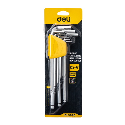 Šešiakampių raktų rinkiniai 1.5-10 mm Deli Tools EDL3080