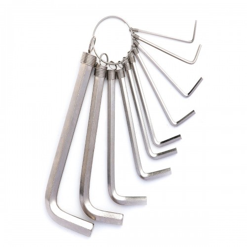 Šešiakampių raktų rinkiniai 1.5-10 mm Deli Tools EDL3100