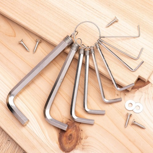 Šešiakampių raktų rinkiniai 1.5-10 mm Deli Tools EDL3100