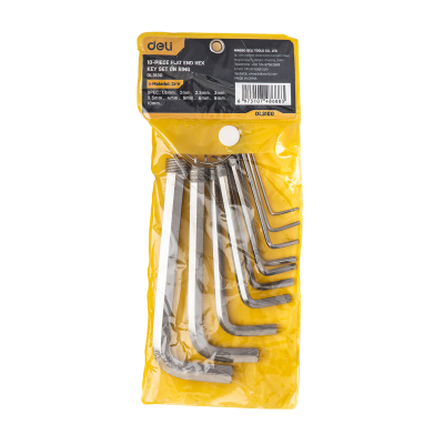 Šešiakampių raktų rinkiniai 1.5-10 mm Deli Tools EDL3100