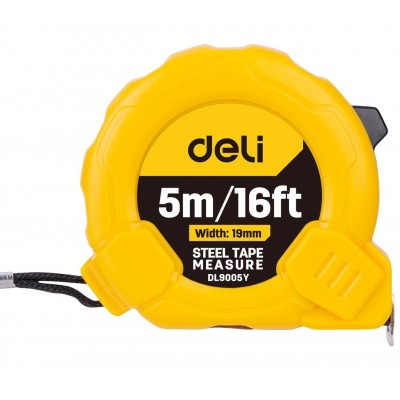 Plieninė matavimo juosta 5 m/19 mm Deli Tools EDL9005Y