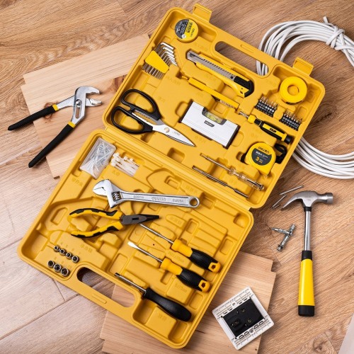 Buitinių įrankių rinkinys 48 vnt. Deli Tools