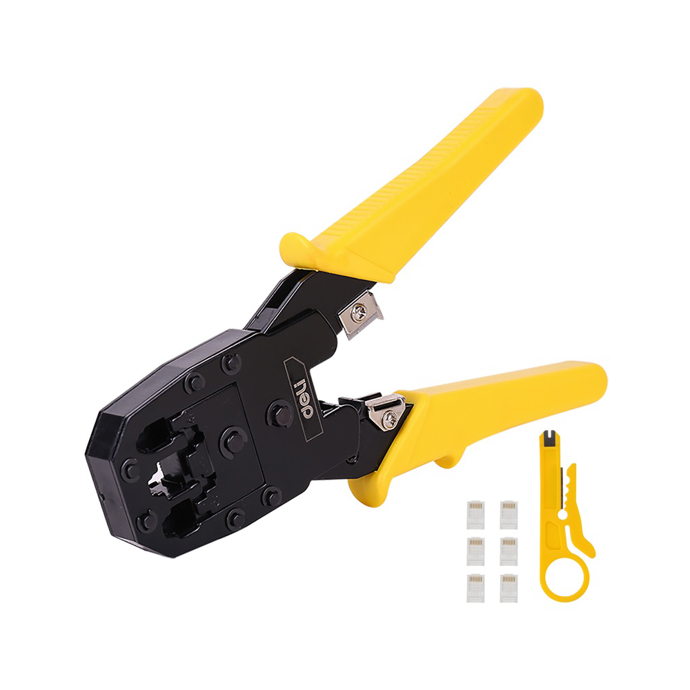 Eterneto jungiklis 4/6/8P RJ45/RJ14/RJ12/RJ9 Deli Tools EDL2468