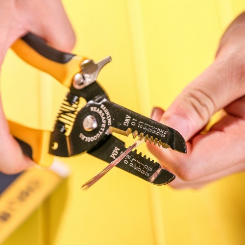 Laidų nuėmiklis 0,6-2.6 mm Deli Tools EDL2607 (juoda ir