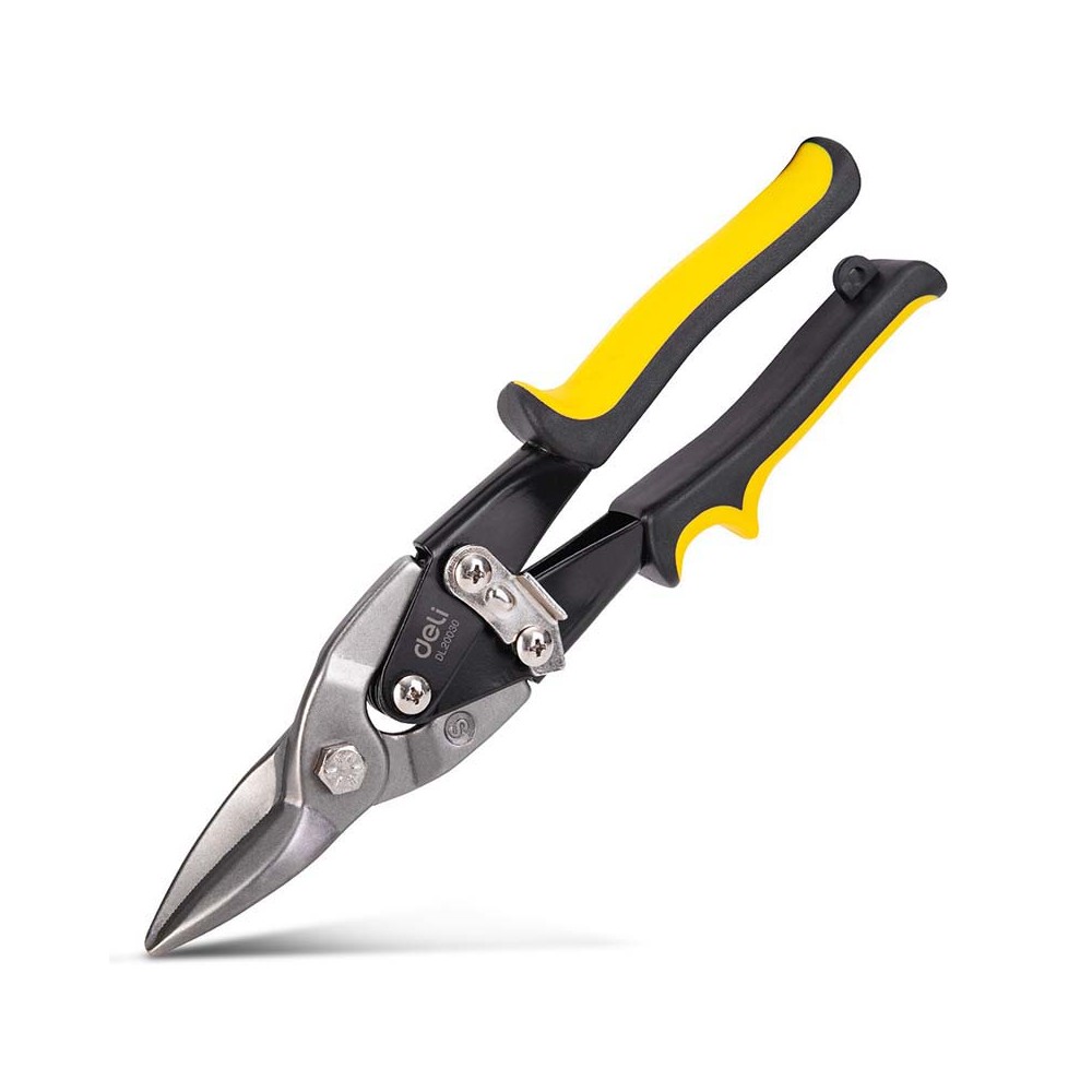 Aviacinės žirklės 250 mm Deli Tools EDL20030 (juodai geltonos