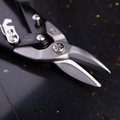 Aviacinės žirklės 250 mm Deli Tools EDL20030 (juodai geltonos