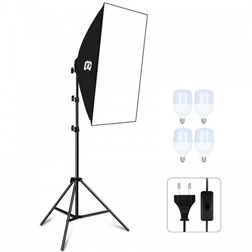 Puluz Studijinis softboxas 50x70cm, trikojis, LED lemputė 4 vnt