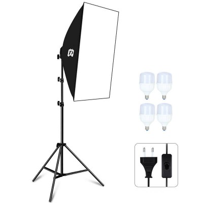 Puluz Studijinis softboxas 50x70cm, trikojis, LED lemputė 4 vnt