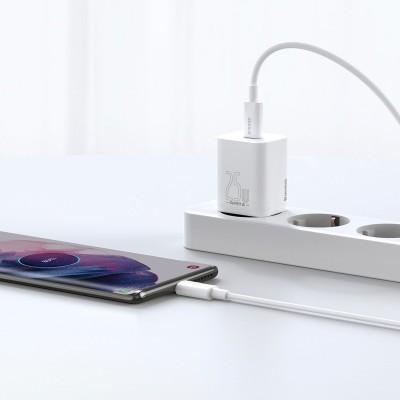 "Baseus Super Si" greitasis įkroviklis 1C 25W su USB-C laidas