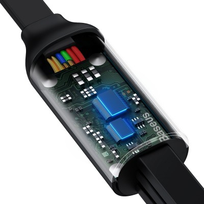 USB kabelis 3in1 Baseus Bright Mirror, USB į micro USB / USB-C