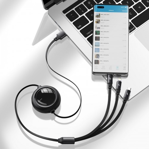 USB kabelis 3in1 Baseus Bright Mirror, USB į micro USB / USB-C