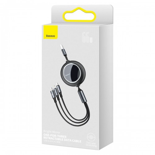 USB kabelis 3in1 Baseus Bright Mirror, USB į micro USB / USB-C