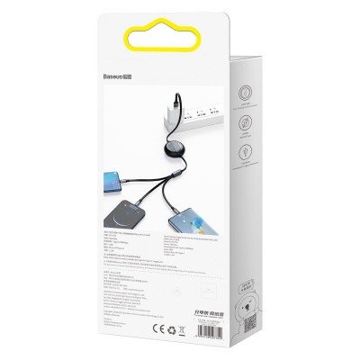 USB kabelis 3in1 Baseus Bright Mirror, USB į micro USB / USB-C