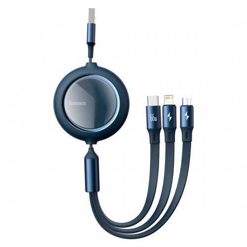 USB kabelis 3in1 Baseus Bright Mirror, USB į micro USB / USB-C