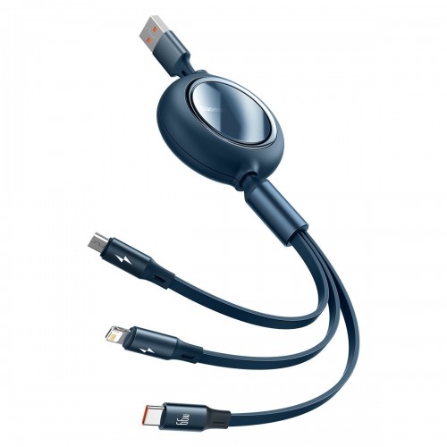 USB kabelis 3in1 Baseus Bright Mirror, USB į micro USB / USB-C