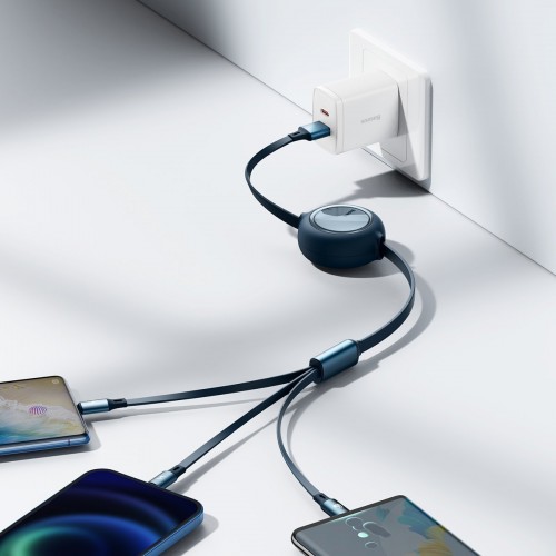 USB kabelis 3in1 Baseus Bright Mirror, USB į micro USB / USB-C