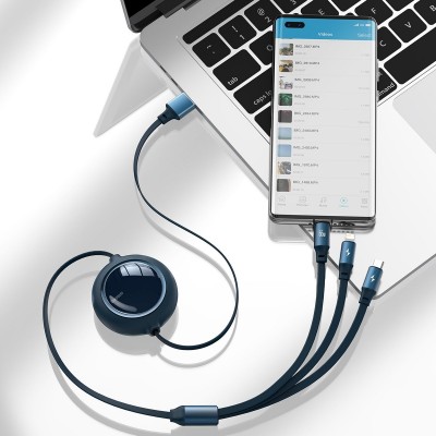 USB kabelis 3in1 Baseus Bright Mirror, USB į micro USB / USB-C