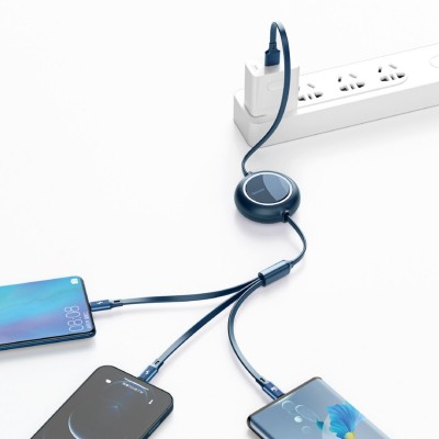 USB kabelis 3in1 Baseus Bright Mirror, USB į micro USB / USB-C