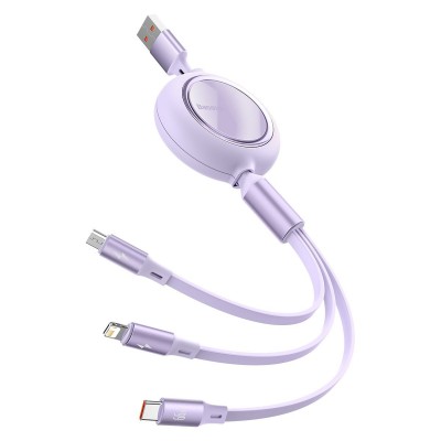 USB kabelis 3in1 Baseus Bright Mirror, USB į micro USB / USB-C