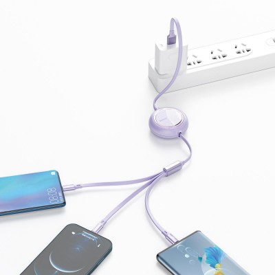 USB kabelis 3in1 Baseus Bright Mirror, USB į micro USB / USB-C