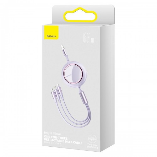 USB kabelis 3in1 Baseus Bright Mirror, USB į micro USB / USB-C