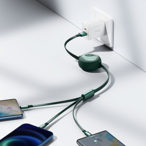 USB kabelis 3in1 Baseus Bright Mirror, USB į micro USB / USB-C