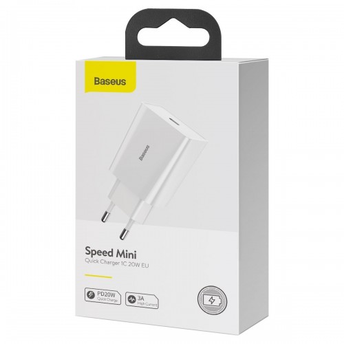 "Baseus Speed Mini" greitasis įkroviklis, USB-C, PD, 3A, 20W