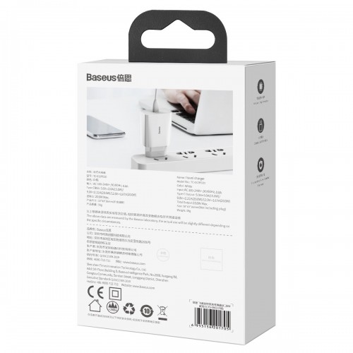 "Baseus Speed Mini" greitasis įkroviklis, USB-C, PD, 3A, 20W