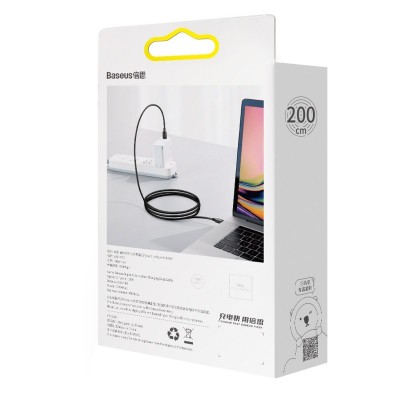 "Baseus Superior" serijos USB kabelis-C į USB-C, 100 W, 2 m