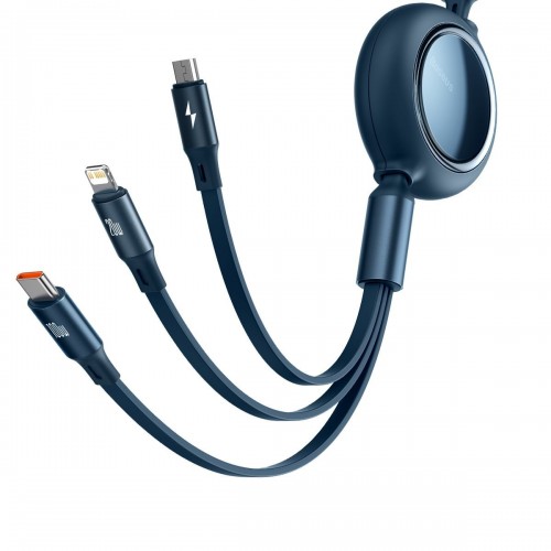 USB-C laidas 3in1 Baseus Bright Mirror į micro USB / USB-C /
