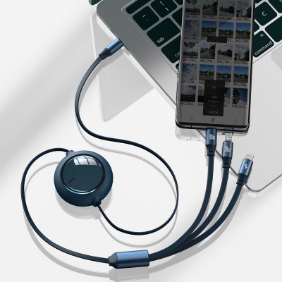 USB-C laidas 3in1 Baseus Bright Mirror į micro USB / USB-C /
