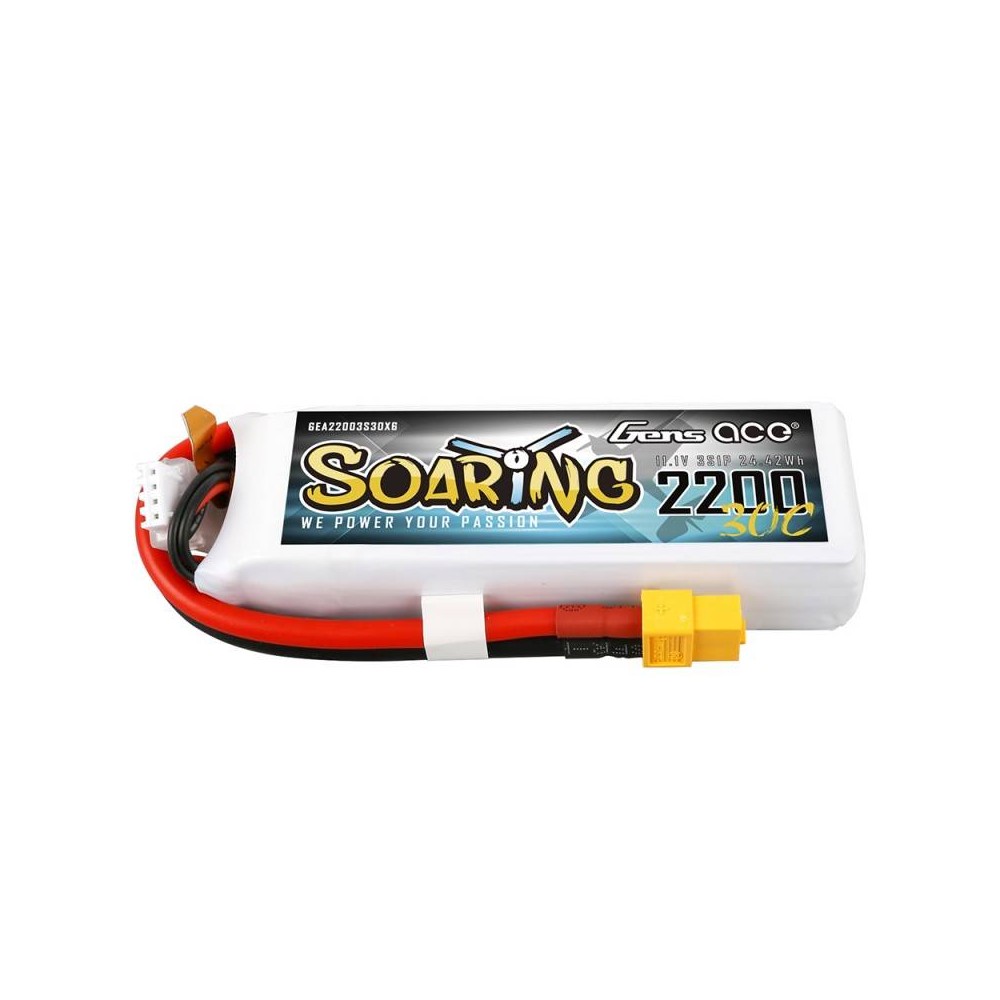 Akumuliatorius Gens Ace Soaring 2200mAh 11.1V 30C 3S1P