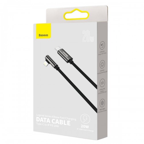 USB kabelis-C į "Lightning" Baseus Legend serijos, PD, 20W, 1 m USB kabelis-C į "Lightning" Baseus Legend serijos, PD, 20W, 1 m