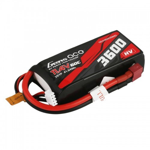 Akumuliatorius Gens Ace 3600mAh 11.4V 60C 3S1P-LiFePO4, Li-Ion