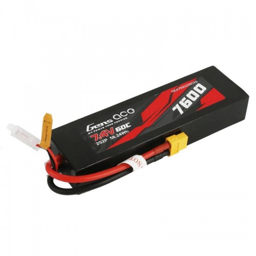 Akumuliatorius Gens Ace 7600mAh 7,4V 60C 2S2P XT60 medžiaginis