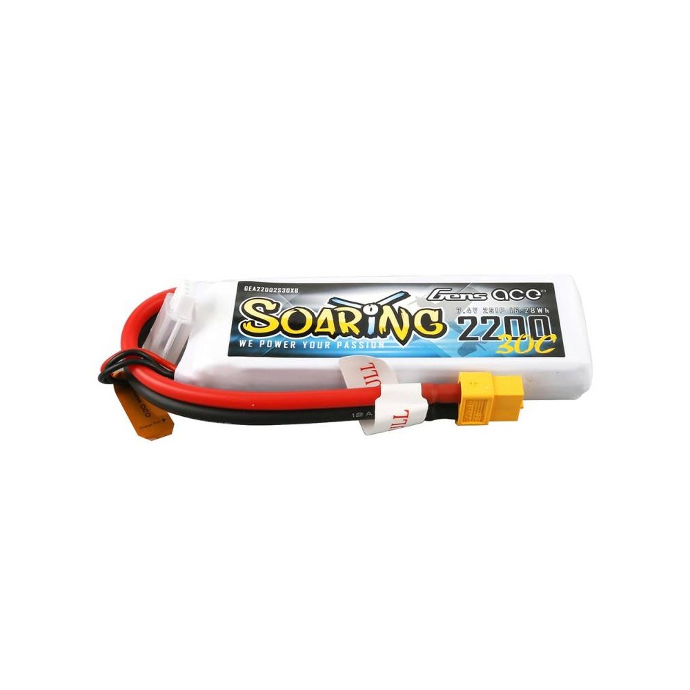 Akumuliatorius Gens Ace Soaring 2200mAh 7.4V 30C 2S1P