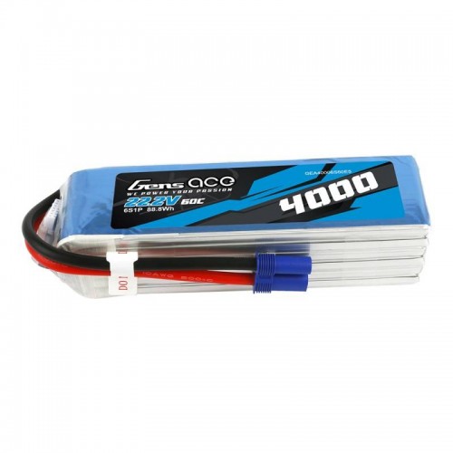 Akumuliatorius Gens Ace 4000mAh 22.2V 60C 6S1P-LiFePO4, Li-Ion