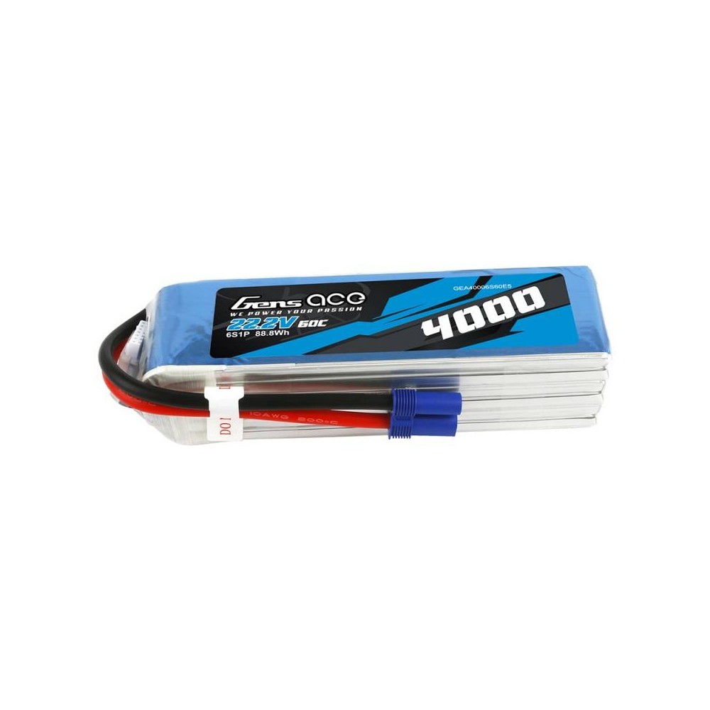 Akumuliatorius Gens Ace 4000mAh 22.2V 60C 6S1P-LiFePO4, Li-Ion