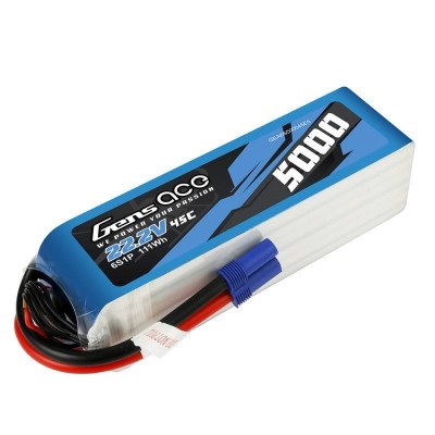 Akumuliatorius Gens Ace 5000mAh 22.2V 45C 6S1P-LiFePO4, Li-Ion