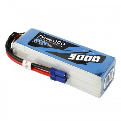 Akumuliatorius Gens Ace 5000mAh 22.2V 45C 6S1P-LiFePO4, Li-Ion