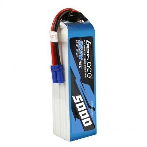 Akumuliatorius Gens Ace 5000mAh 22.2V 45C 6S1P-LiFePO4, Li-Ion